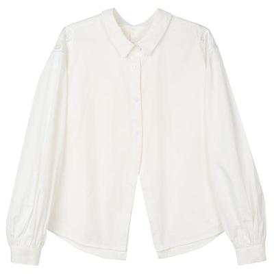 KEIKO甜酷刺绣蝴蝶花衬衫