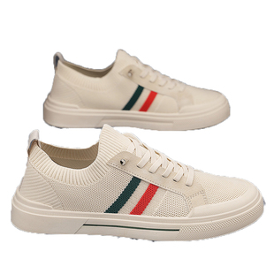 一脚蹬男鞋春季薄款针织网布鞋男士夏天帆布休闲板鞋防滑软底夏季