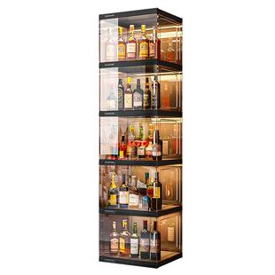 酒柜展示柜客厅靠墙小型家用落地洋酒柜子2026新款白酒红酒置物架