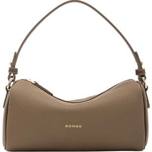 HONGU/红谷女士百搭枕头包波士顿包百搭斜挎包复古手提休闲包包女