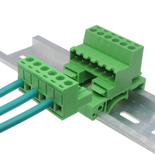 2EDG-UKR-5.08mm导轨道安装免焊对接插拔式接线端子EDGKP公母插头