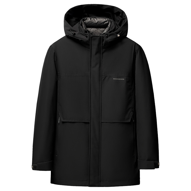 老人头鸭鸭鹅绒爸爸羽绒服