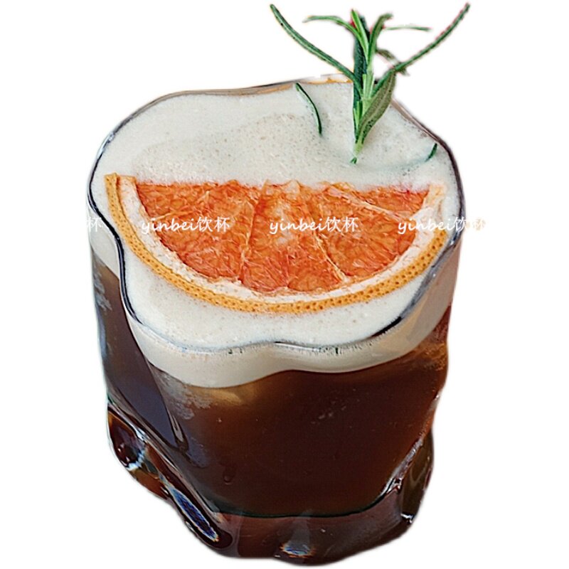 韩国ins异形透明扭扭复古玻璃杯