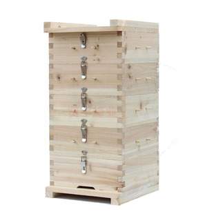 格子箱中蜂蜂箱散装全套杉木土养蜜蜂工具诱蜂桶五层方格子蜂箱