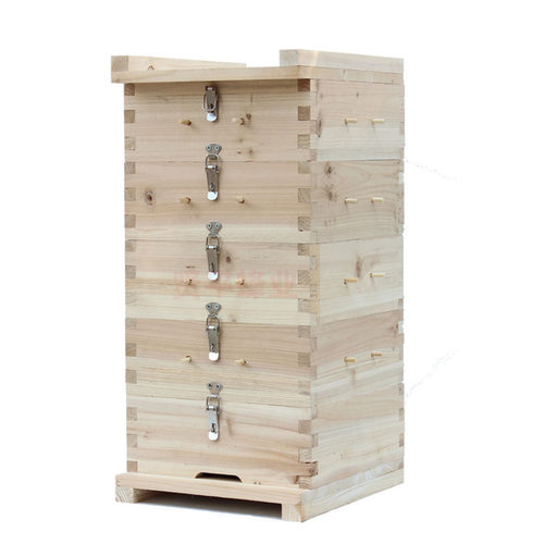 格子箱中蜂蜂箱散装全套杉木土养蜜蜂工具诱蜂桶五层方格子蜂箱