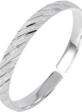 流星雨9999纯银开口手镯送女友