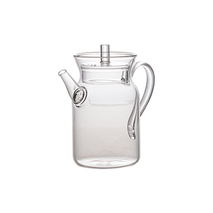 观岚仿宋耐热玻璃绿茶壶大号冷泡壶花茶壶自带过滤网手执壶公道杯