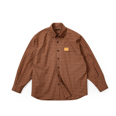 REMOCREVO Oxford Shirt休闲条纹细格子复古衬衫