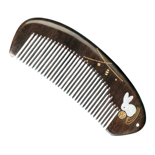 虞美人梳子情人节礼物沉贵宝梳漆艺嵌贝梳高档礼盒生日送女友老婆