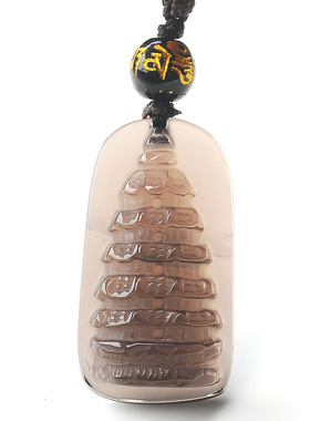 文昌塔吊坠冰种黑曜石