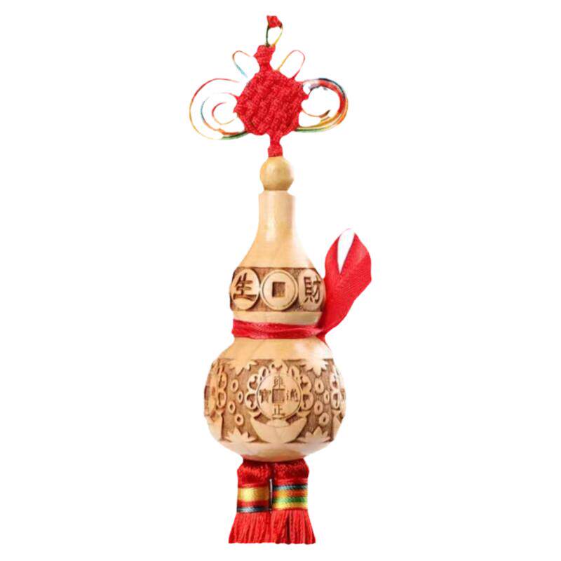 桃木葫芦镇宅招财工艺品汽车内饰品平安后视镜吊饰入户小葫芦挂件