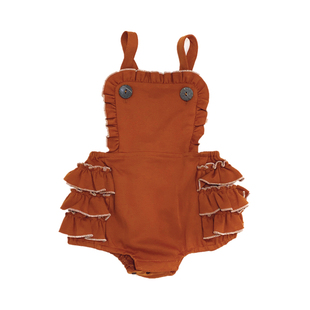 ins风秋冬宝女童婴儿花边立领碎花衬衫上衣花边背带裤短裤套装