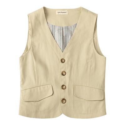 CycleDocument短款V领西装马甲