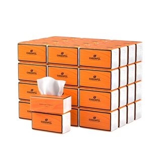 植护家用气垫纸巾抽纸面巾纸餐巾纸4层加厚90抽20包家用柔软无屑