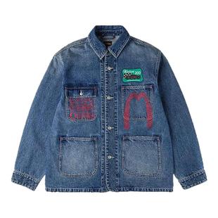 EVISU福神 2026年春新款男大M图案工装牛仔外套2ESEJM6DJ6001RXDN