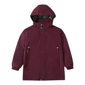 校服英伦学院风学生冬季棉服儿童枣红墨绿藏青色内胆冲锋衣连帽