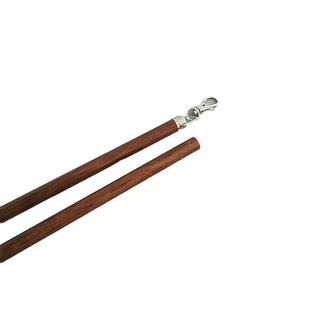 木纹家用窗帘拉杆银色工程铝合金手拉杆白色拉窗帘杆窗帘轨道拉棒