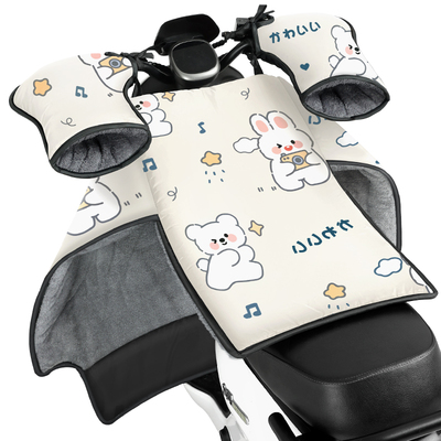 电动车冬季分体挡风被加绒加厚