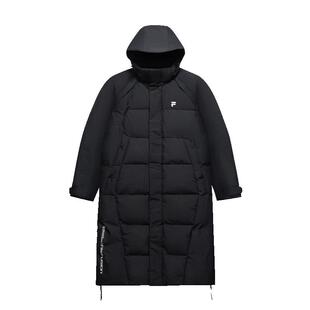 鹅绒FILA FUSION斐乐潮牌长款羽绒服男2025冬季新款保暖连帽外套
