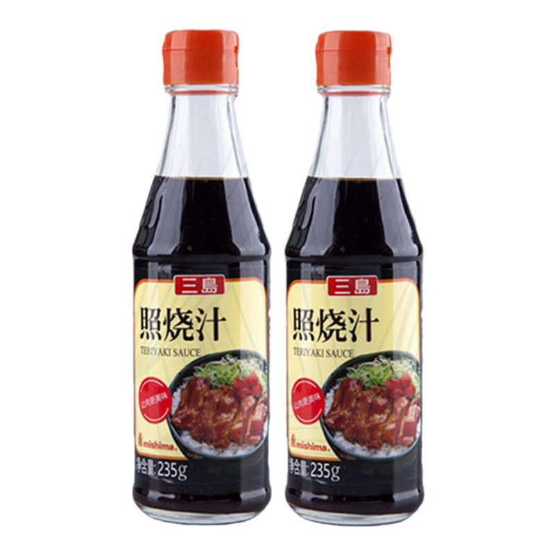 三岛 0脂肪照烧汁日式盖饭汁235g*3瓶鳗鱼饭酱汁调味酱汁囤货装