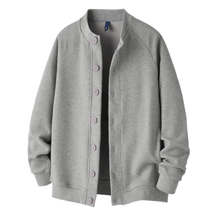 大码300斤美式复古重磅夹克男秋冬加绒宽松休闲高街翻领外套卫衣