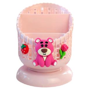 多功能笔筒学生卡通时尚桌面文具儿童创意收纳盒笔桶可爱化妆刷桶