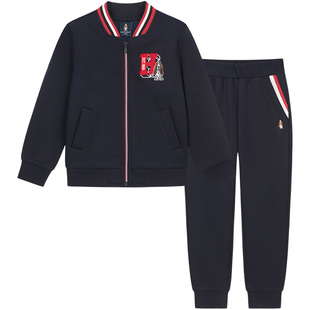 暇步士童装儿童套装秋冬装新款男童摇粒绒保暖外套女童舒适运动裤