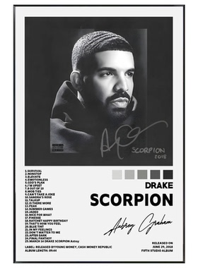 drake装饰画海报专辑封面嘻哈说唱歌手酒吧卧室书房音乐餐厅挂画