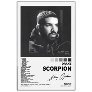 drake装饰画海报专辑封面嘻哈说唱歌手酒吧卧室书房音乐餐厅挂画