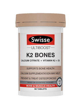 Swisse K2钙维生素D3骨骼健康成人中老年补充钙质钙片90/150粒