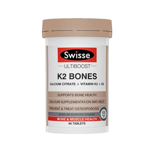 澳洲Swisse K2钙维生素D3骨骼健康成人中老年补充钙质钙片90粒