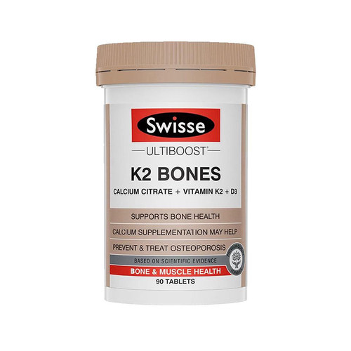 Swisse K2钙维生素D3骨骼健康成人中老年补充钙质钙片90/150粒