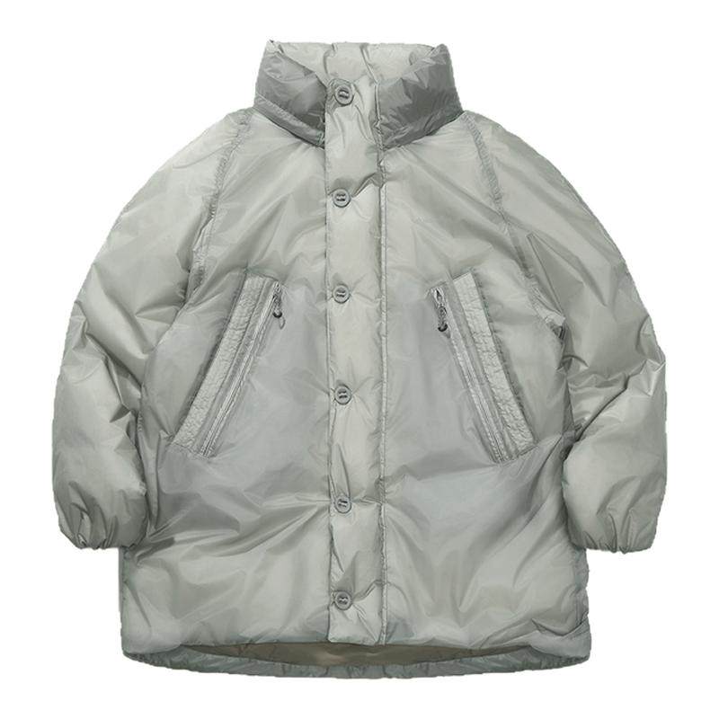 瞬时山野Monterest立领藏帽中长款防泼水90白鹅绒服700蓬羽绒服男