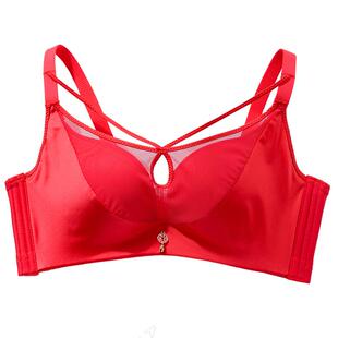 内衣女文胸小胸聚拢显大上托侧收副乳调整型中厚薄款无钢圈抹胸罩