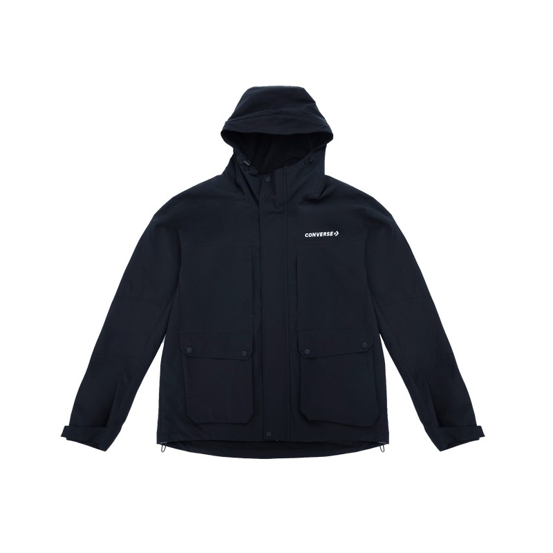 CONVERSE匡威官方 秋冬新品男女简约棉服连帽夹克抽绳外套UCJ125