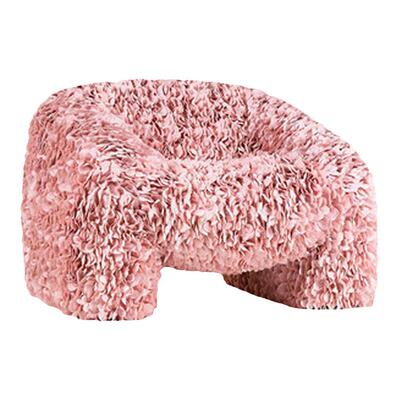 花朵客厅椅子粉色设计师花瓣椅