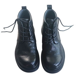 简约利落!软底轻松舒适!头层牛皮小短靴皮靴子男靴高帮休闲男鞋