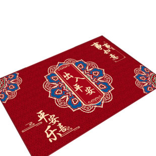 家用门垫满铺入户门玄关垫进门喜庆红色地垫入户进门吸水防滑脚垫