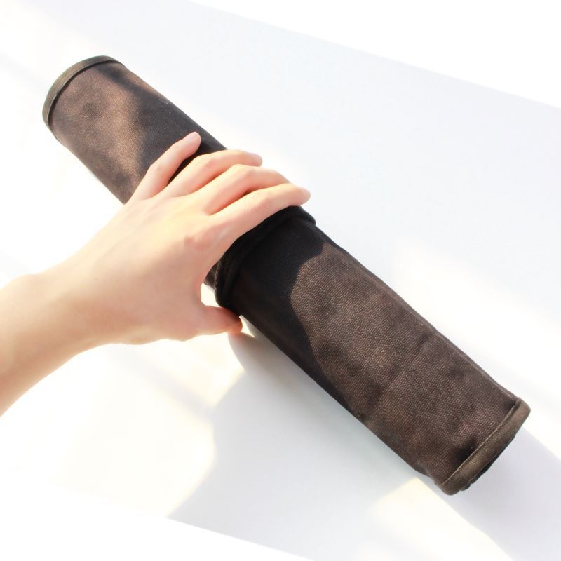 帆布包边插笔袋 水粉笔 水彩笔 油画笔笔帘  画笔袋整理包