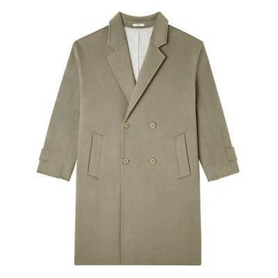 羊毛混纺双面呢大衣外套