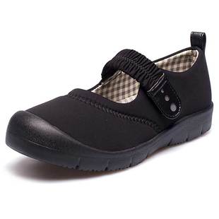 pansy盼喜老年人拇外翻秋冬季一脚蹬妈妈软面平底日本舒适女布鞋