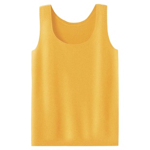 羊绒背心女春秋100纯山羊绒套头圆领针织贴身小马甲纯色打底坎肩