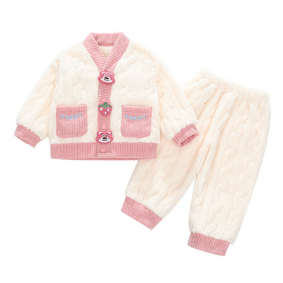 女童睡衣秋冬季2025新款女宝儿童