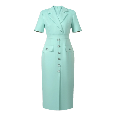 职业工作服短袖西装连衣裙