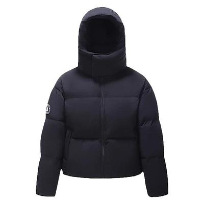 企鹅户外短款热能羽绒服女可拆卸帽子防风御寒面包服加厚外套