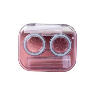 免拧盖隐形眼镜盒高级感一体式便携多副收纳护理伴侣双联美瞳盒子