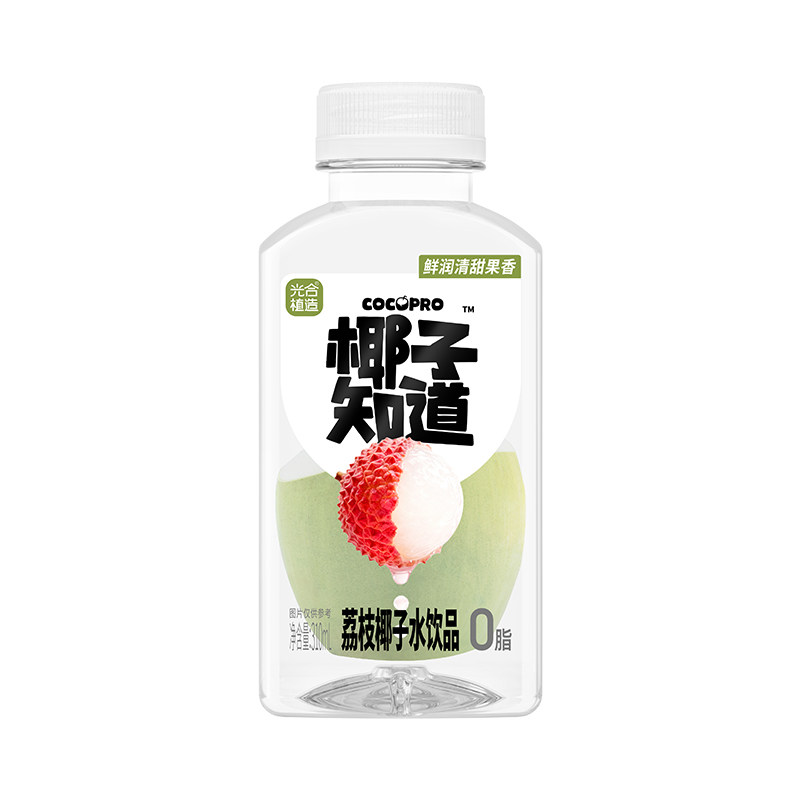 【U先试用】椰子知道荔枝椰子水风味饮料重果香真实配料表310ml