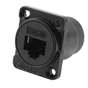 D型网络直通插座RJ45五类CAT5E超六类CAT6A电话3面板固定安装模块