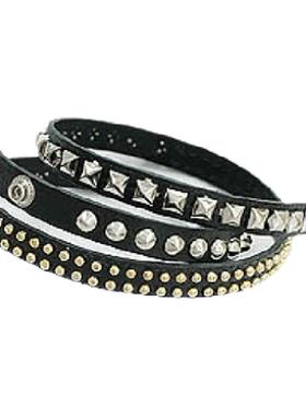 复古欧美风学生铆钉多层皮手链