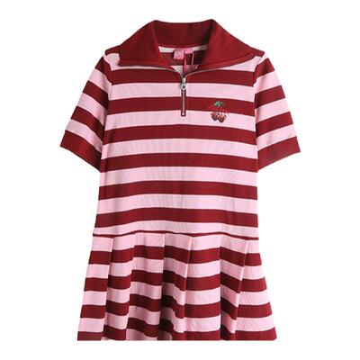 LALABOBO休闲宽松条纹连衣裙